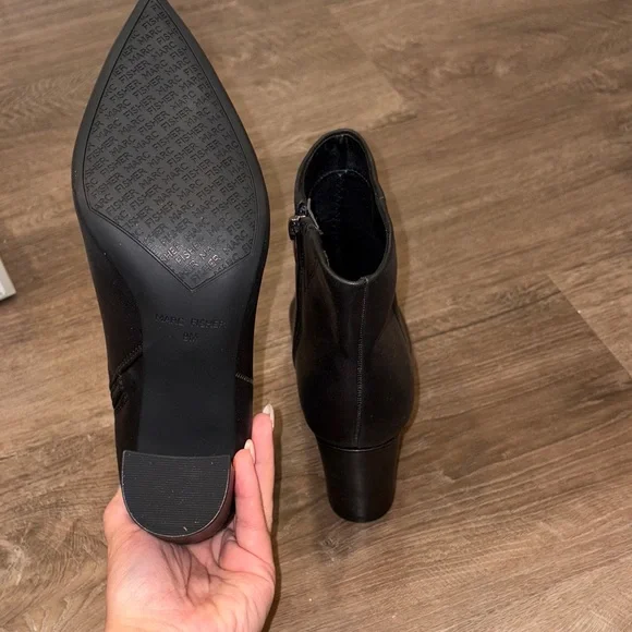 Marc Fisher Black Heeled Boots - Picture 4 of 6